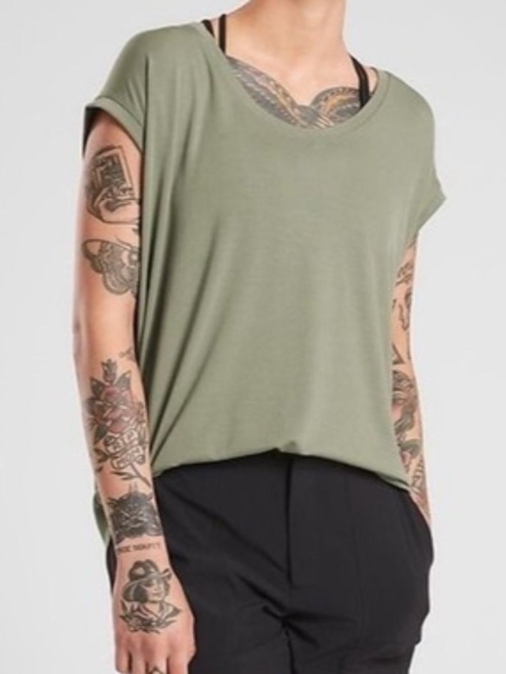 ATHLETA Cloudlight Stratus Tee Opal Green Women’s Size XL 444861